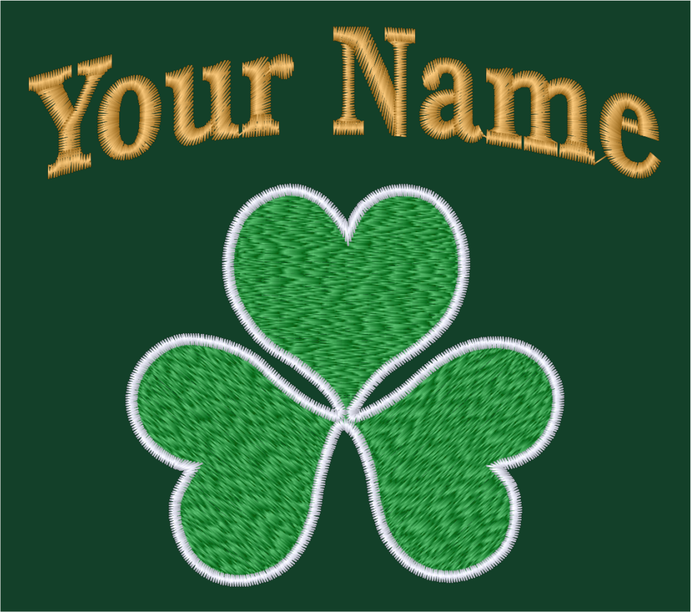 Personalized & Embroidered "Spread" Shamrock Zip Hoodie - 1 or 2 names - Image 3