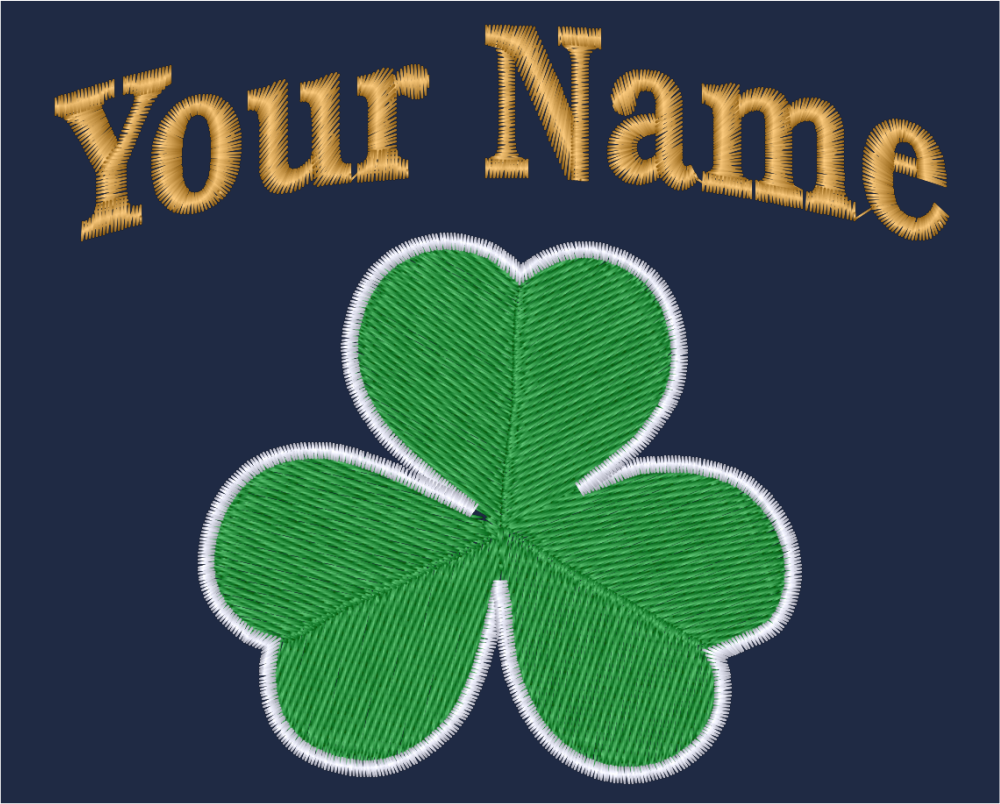 Personalized & Embroidered "Bunch" Shamrock Zip Hoodie - 1 or 2 names - Image 3
