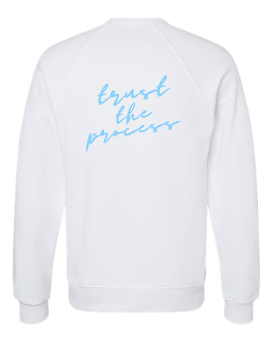 Crewneck Sweatshirt with Script "Trust the Process" - Image 3