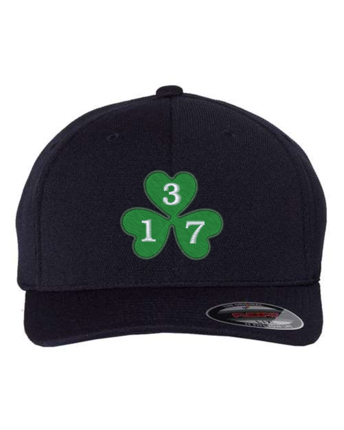 Embroidered Shamrock Hat - White or Navy - Image 3
