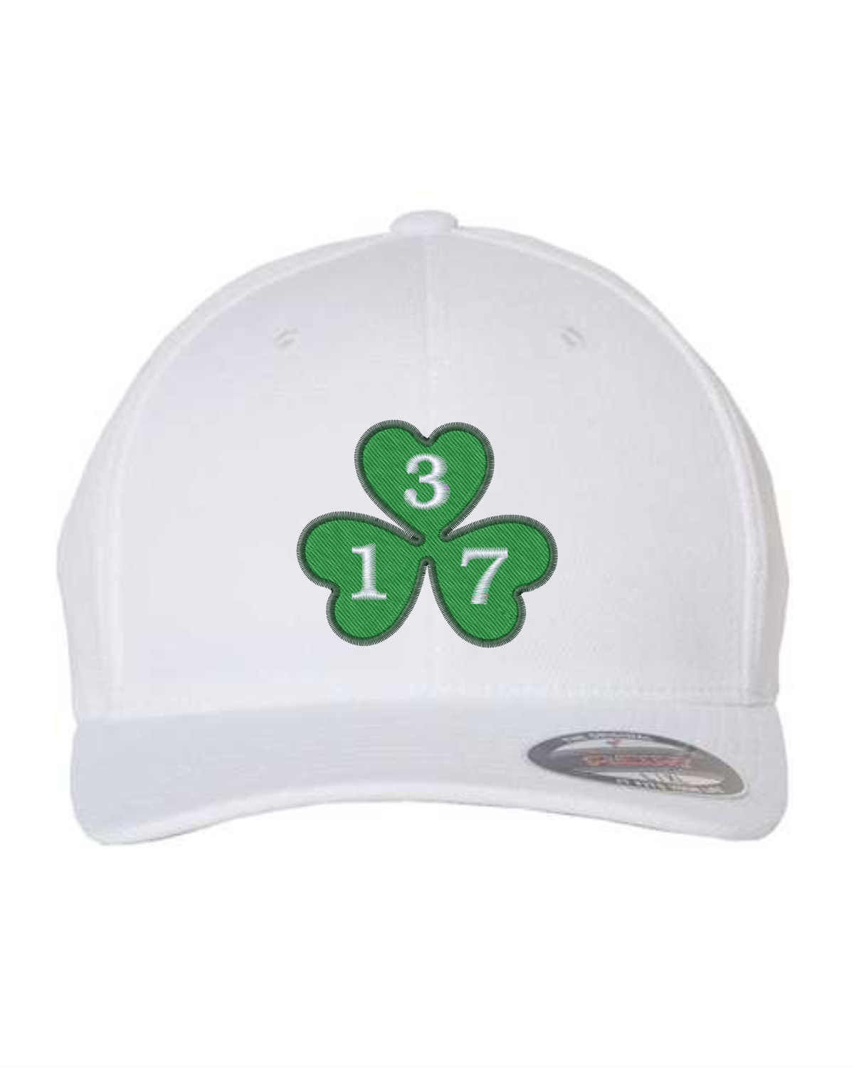 Embroidered Shamrock Hat - White or Navy