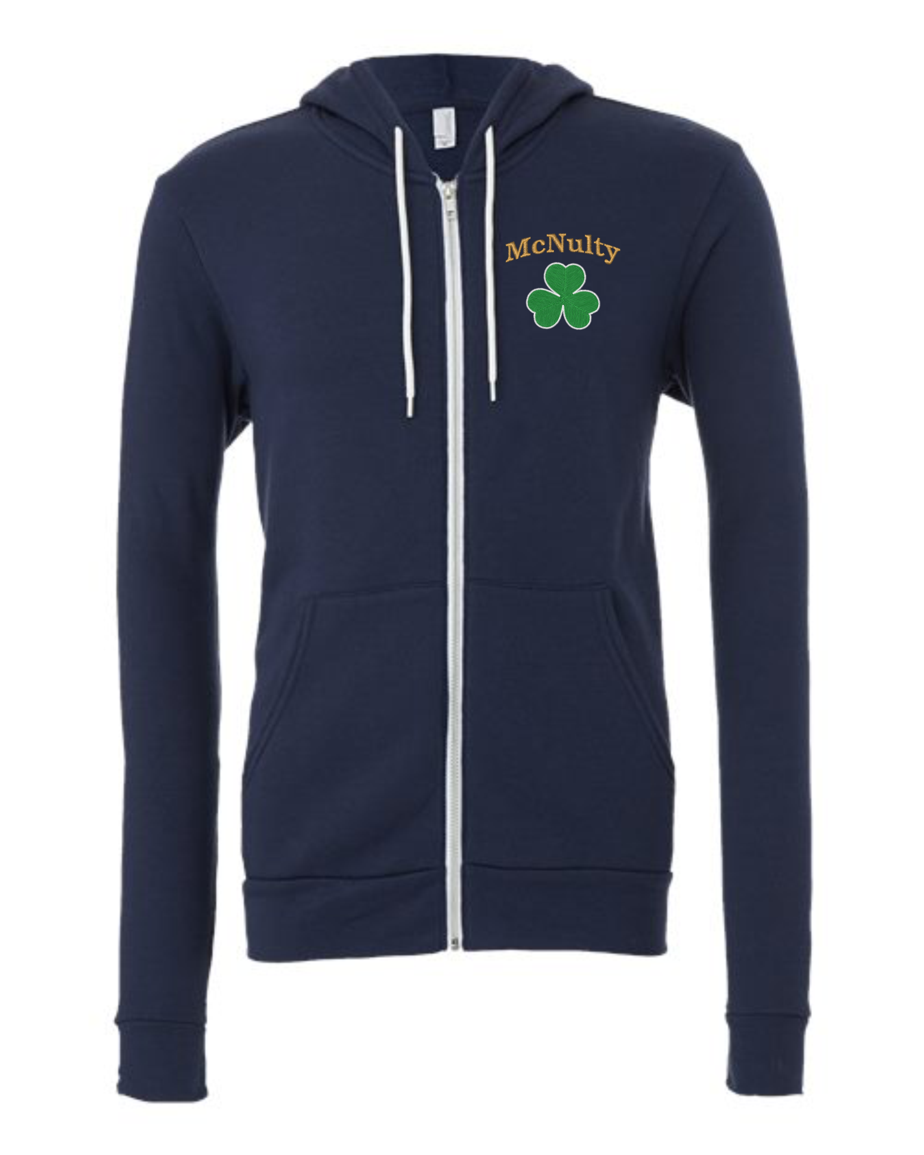 Personalized & Embroidered "Bunch" Shamrock Zip Hoodie - 1 or 2 names - Image 2
