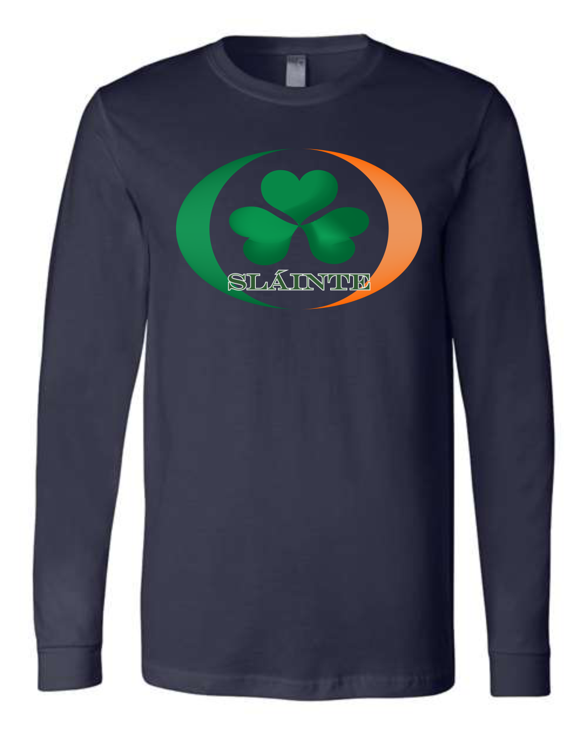 Shamrock Long Sleeve Tee - White or Navy