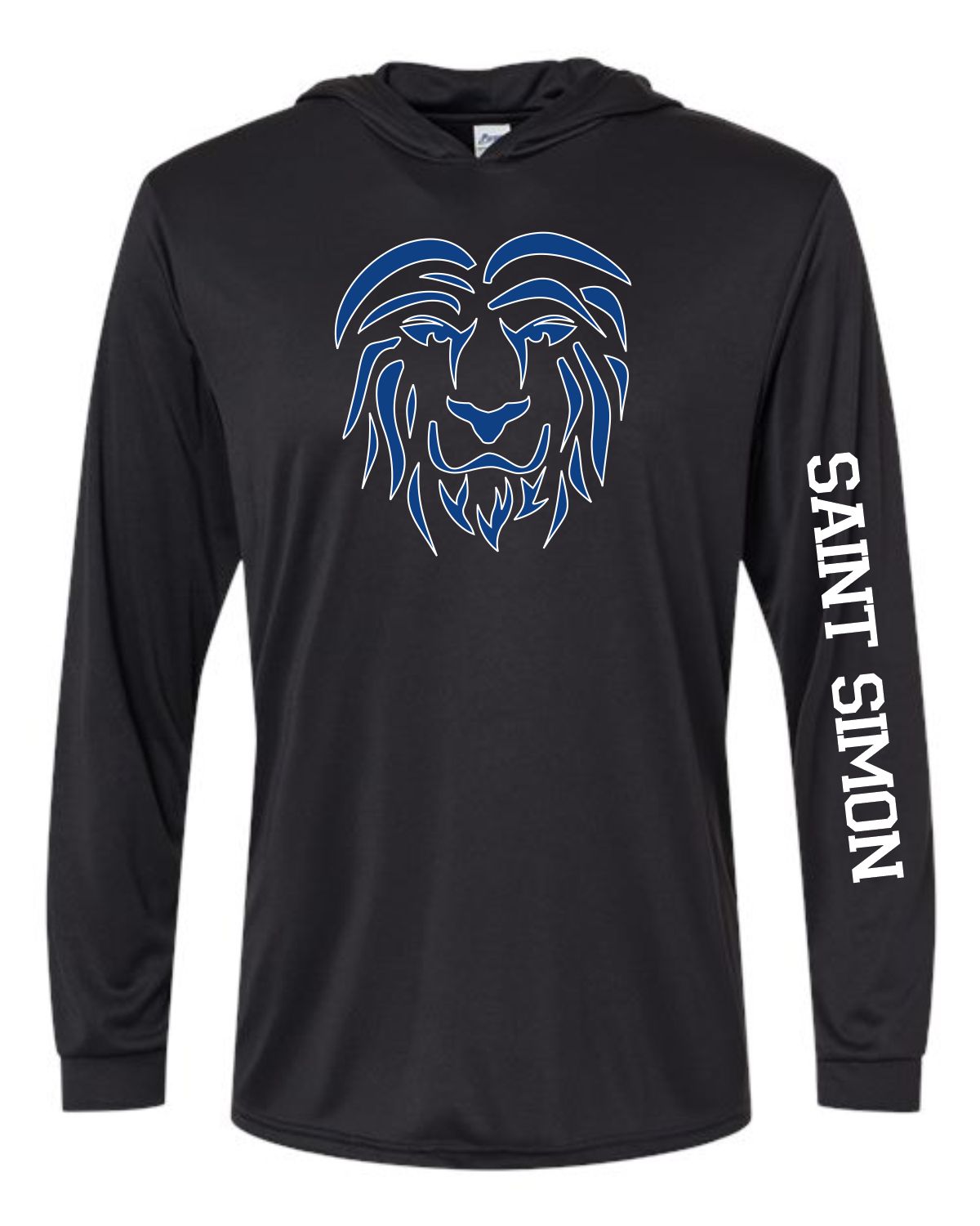 Royal Lion Performance Hoodie - In royal blue or black - Image 2