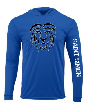 Royal Lion Performance Hoodie - In royal blue or black