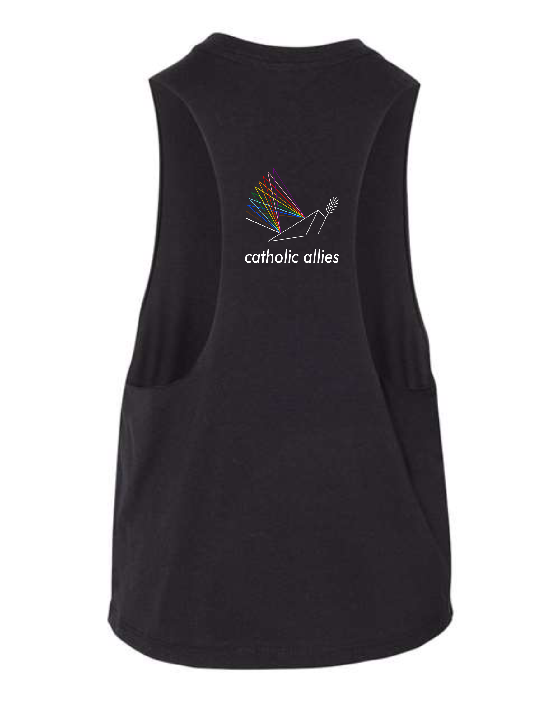 Catholic Allies 2025 Parade Women's Racerback Crop Tank - Hope - Image 2