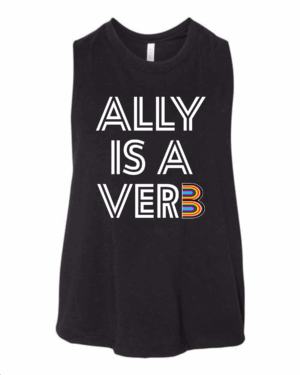 Catholic Allies 2025 Parade Women's Racerback Crop Tank - Ally